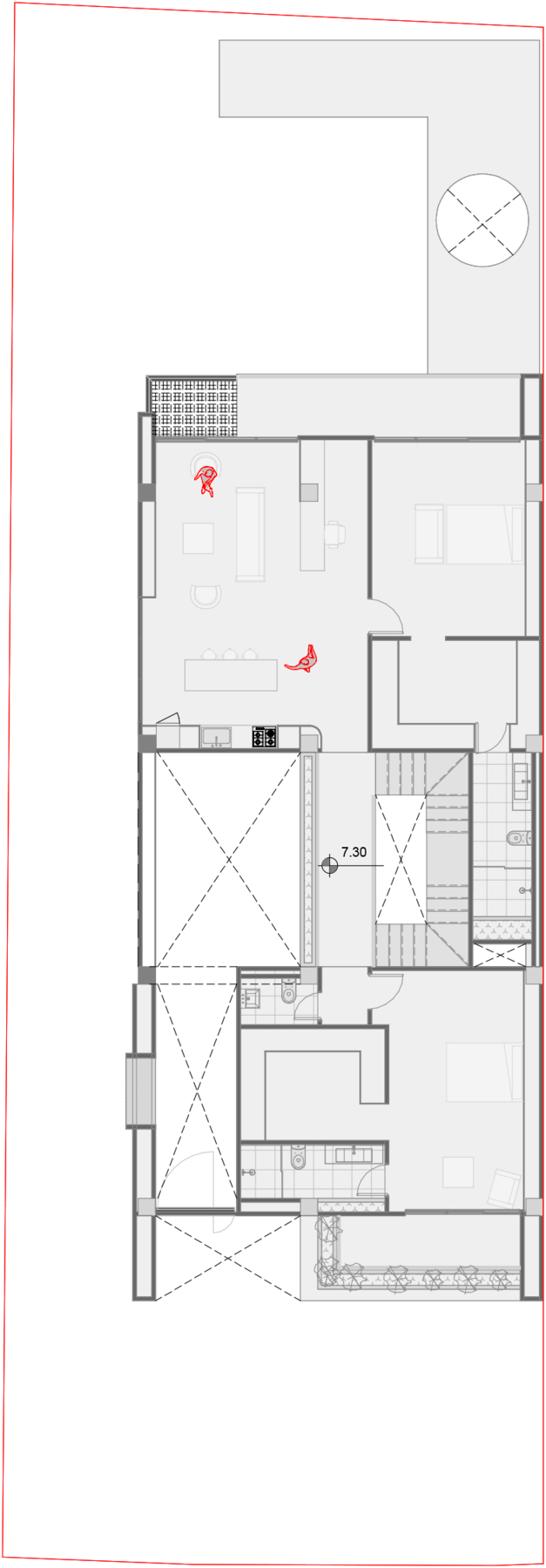 CASA GH1B — Floor plan — Second level
